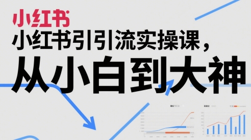 小红书引流实操课，从小白到大神网赚项目-副业赚钱-互联网创业-资源整合猫猫网创库