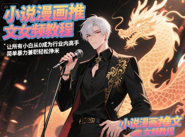 小说漫画推文女频教程，让所有小白从0成为行业内高手，简单暴力兼职轻松挣米网赚项目-副业赚钱-互联网创业-资源整合猫猫网创库