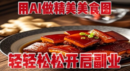用AI做精美美食图，无需专业设备拍摄，轻轻松松开启副业网赚项目-副业赚钱-互联网创业-资源整合猫猫网创库