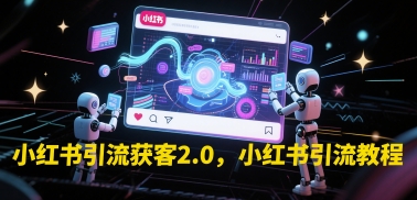 小红书引流获客2.0，小红书引流教程网赚项目-副业赚钱-互联网创业-资源整合猫猫网创库