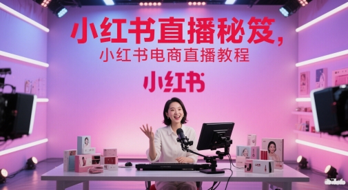 小红书直播秘笈，小红书电商直播教程网赚项目-副业赚钱-互联网创业-资源整合猫猫网创库