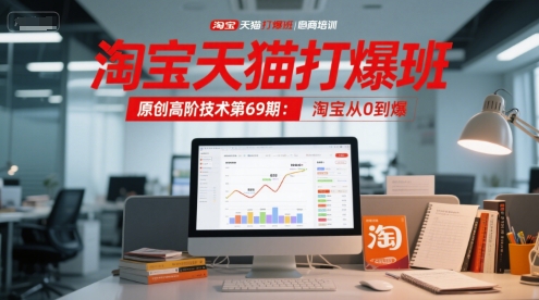 淘宝天猫打爆班原创高阶技术第69期：淘宝从0到爆网赚项目-副业赚钱-互联网创业-资源整合猫猫网创库