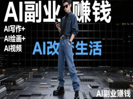 AI改变生活(Ai写作+AI绘画+Ai视频)，AI副业挣钱网赚项目-副业赚钱-互联网创业-资源整合猫猫网创库