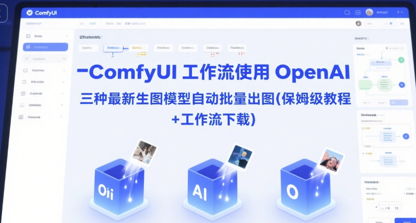 ComfyUI 工作流使用 OpenAI 三种最新生图模型自动批量出图(保姆级教程+工作流下载)网赚项目-副业赚钱-互联网创业-资源整合猫猫网创库
