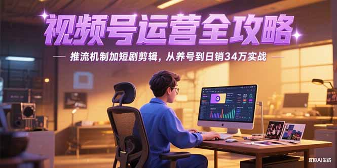 2025视频号运营全攻略，推流机制加短剧剪辑，从养号到日销34万实战网赚项目-副业赚钱-互联网创业-资源整合猫猫网创库