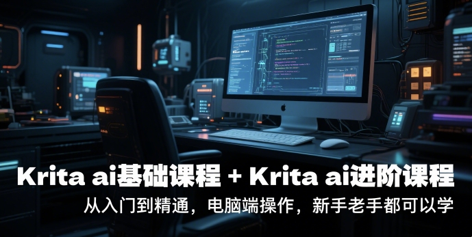 krita ai基础课程+Krita ai进阶课程，从入门到精通，电脑端操作，新手老手都可以学网赚项目-副业赚钱-互联网创业-资源整合猫猫网创库