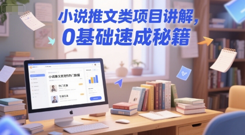 小说推文类项目讲解，0 基础速成秘籍网赚项目-副业赚钱-互联网创业-资源整合猫猫网创库