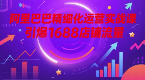 阿里巴巴精细化运营实战课，引爆1688店铺流量网赚项目-副业赚钱-互联网创业-资源整合猫猫网创库