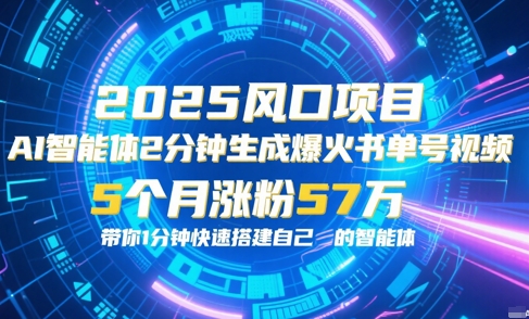 AI智能体2分钟一键生成爆火书单号原创视频，5个月涨粉57w，带你零代码1分钟搭建智能体网赚项目-副业赚钱-互联网创业-资源整合猫猫网创库