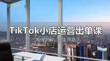 TikTok小店运营出单课，从开店选品、运营出单、发货回款，进行全流程讲解网赚项目-副业赚钱-互联网创业-资源整合猫猫网创库