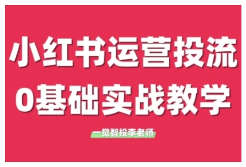 小红书运营投流，小红书广告投放从0到1的实战课，学完即可开始投放(更新)网赚项目-副业赚钱-互联网创业-资源整合猫猫网创库