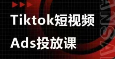 Ads视频投放课，tiktok短视频广告投放课网赚项目-副业赚钱-互联网创业-资源整合猫猫网创库