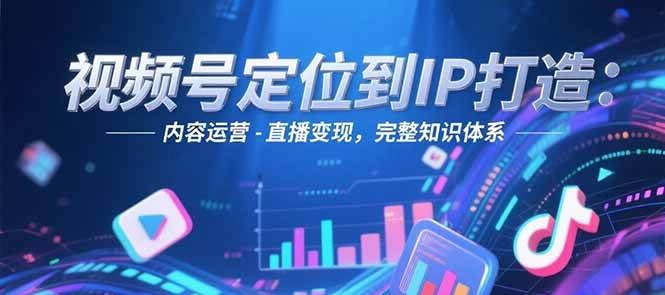 视频号定位到IP打造：账号搭建-内容运营-直播变现，完整知识体系网赚项目-副业赚钱-互联网创业-资源整合猫猫网创库