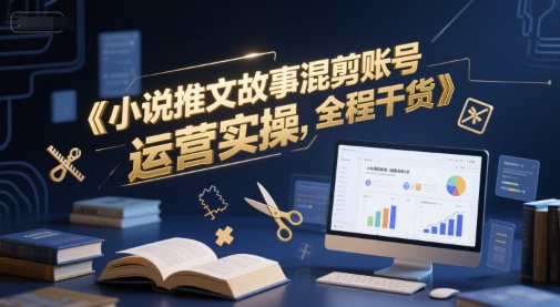 小说推文故事混剪账号运营实操，全程干货网赚项目-副业赚钱-互联网创业-资源整合猫猫网创库