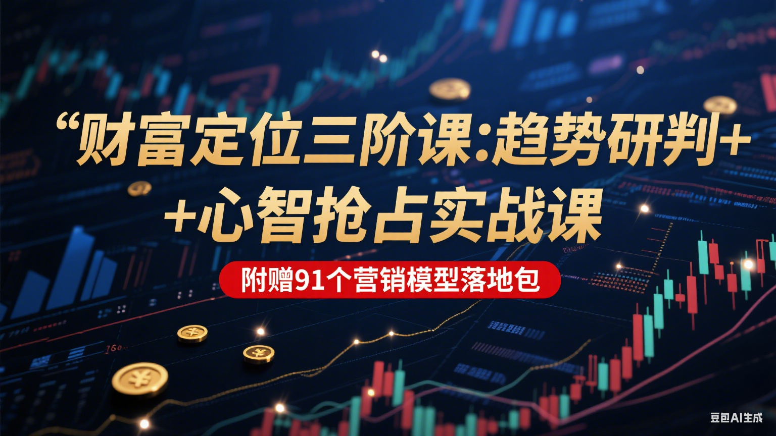 财富定位三阶：趋势研判 + 心智抢占实战课，附赠91个营销模型落地包网赚项目-副业赚钱-互联网创业-资源整合猫猫网创库