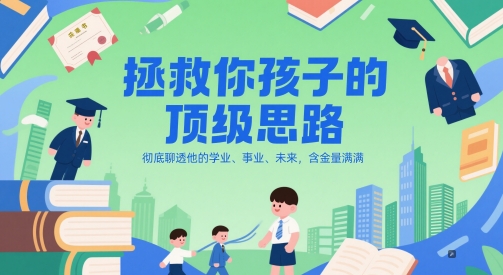 付费文章：拯救你孩子的顶级思路，彻底聊透他的学业、事业、未来，含金量满满网赚项目-副业赚钱-互联网创业-资源整合猫猫网创库