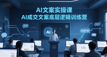 AI文案实操课，AI成交文案底层逻辑训练营网赚项目-副业赚钱-互联网创业-资源整合猫猫网创库