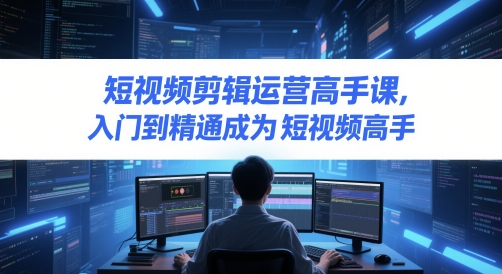 短视频剪辑运营高手课，入门到精通成为短视频高手网赚项目-副业赚钱-互联网创业-资源整合猫猫网创库
